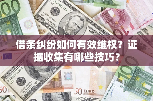 济南借条纠纷如何有效维权？证据收集有哪些技巧？